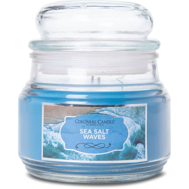 Blue soy scented candle Colonial Candle - Sea Salt Waves