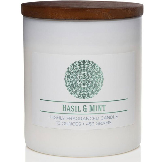Natuurlijk geurende sojakaars in glas Colonial Candle 16 oz 453 g - Basilicum Mint