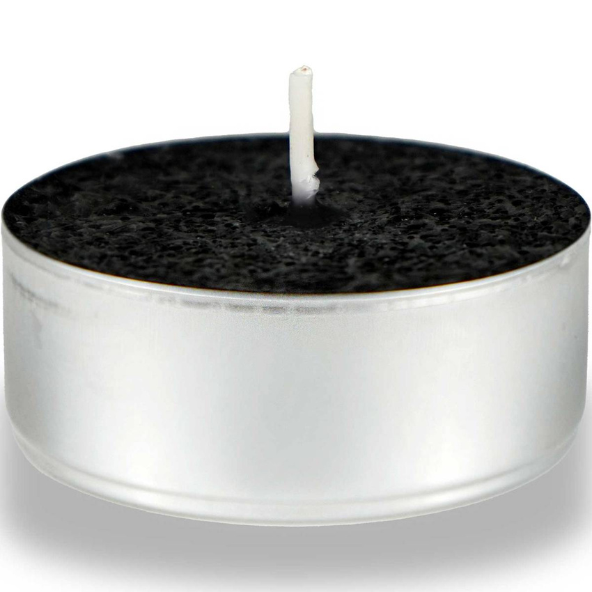 Świeca rytualna czakralna oczyszczanie tealight maxi - Czarna