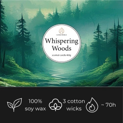 Candle World vela perfumada de soja bosque 3 mechas Whispering Woods 460 g