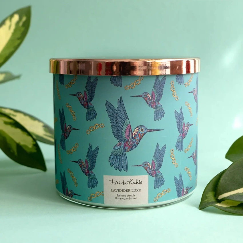 Frida Kahlo geurkaars in glas lavendel vanille Lavender Luxe 400 g