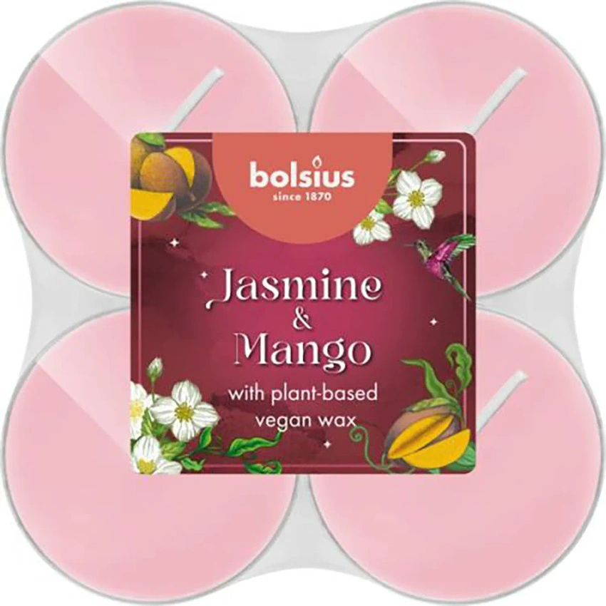 Bolsius duftende Teelichter maxi 8 Stück Floral Fusion Jasmin Mango - Jasmin Mango