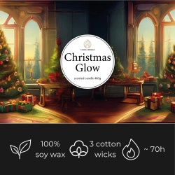 Candle World kerst geurkaars van soja 3 lonten Christmas Glow 460 g