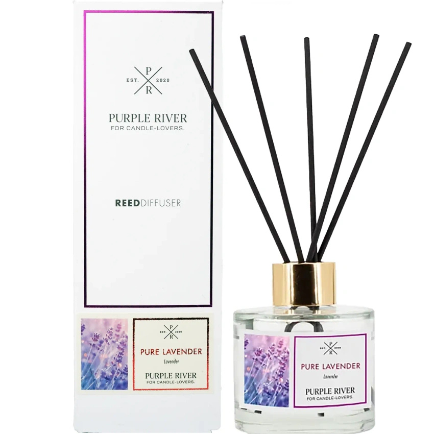Purple River patyczki zapachowe Pure Lavender w szklanym flakonie 100 ml