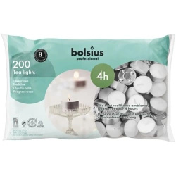 Bolsius Profesionální nevonící čajové svíčky 4 h sáček 200 ks
