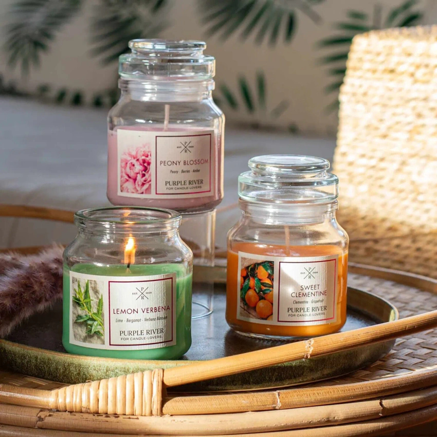 Sojová vonná svíčka Peony Blossom Purple River 113 g