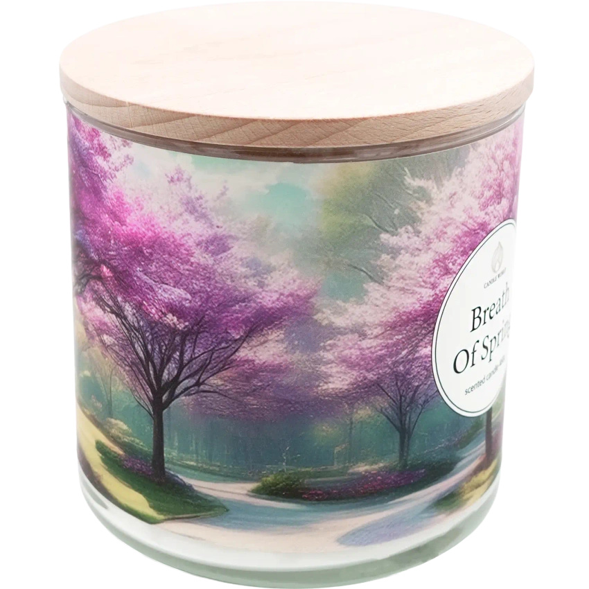Candle World sojová vonná svíčka 3 knoty Breath of Spring 460 g Rose Geranium