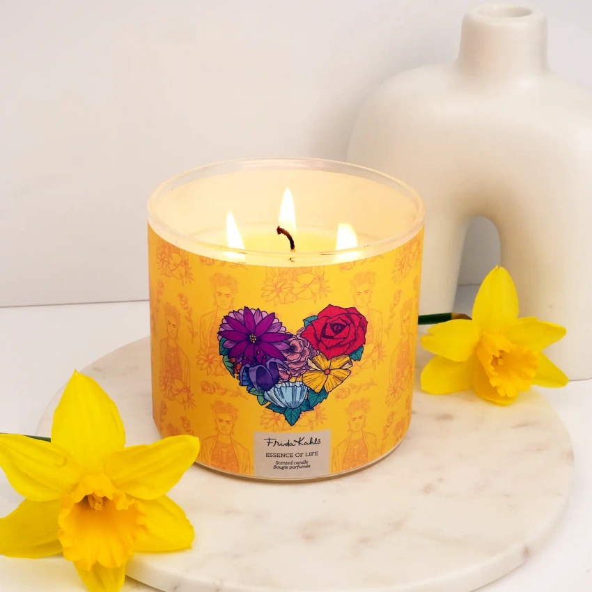 Frida Kahlo candela profumata in vetro al gelsomino Essence of Life 400 g