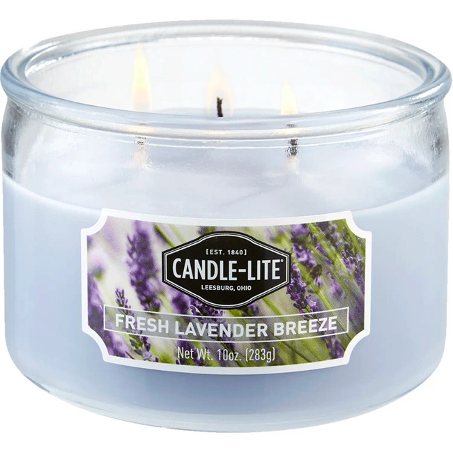 Natural scented candle 3 wicks Fresh Lavender Breeze Candle-lite