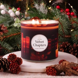 Candle World vela perfumada de soja 3 mechas Velvet Chapters Vainilla Almizcle 460 g
