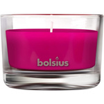 Bolsius średnia świeca zapachowa w szkle 63/90 mm True Scents różowa - Piwonia Peony