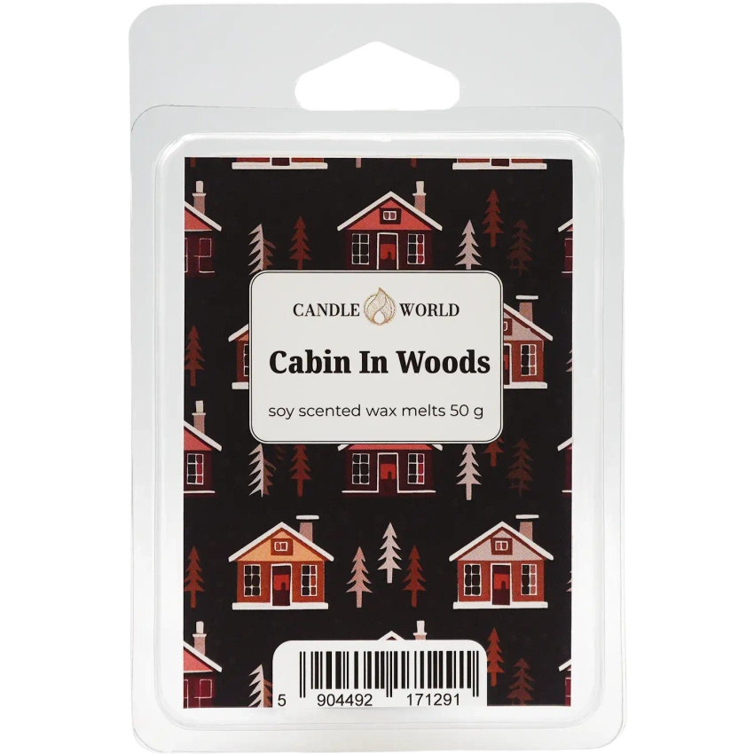 Candle World cera profumata di soia Cabin In Woods 50 g legnosa