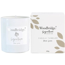 Geschenk Duftkerze frische Wäsche Pure Linen 250 g Woodbridge