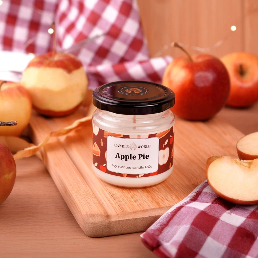 Candle World soja geurkaars pot Apple Pie 120 g Appeltaart