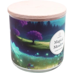 Candle World sojová vonná svíčka 3 knoty Magical Meadow 460 g Violet Musk